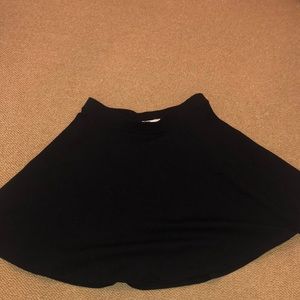 black skater skirt